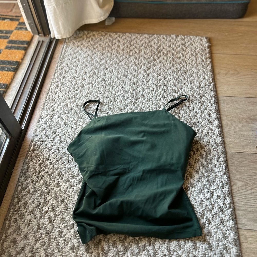 Lululemon Athletica Fitted Green Camisole Tank Top